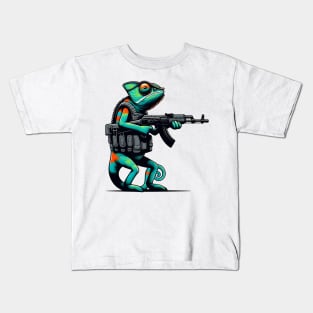 Tactical Cameleon Mastery Tee: Where Style Meets Stealth Kids T-Shirt